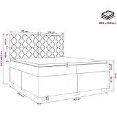 vidaXL Boxspringbed met matras Blauw 200 x 200 cm Fluweel