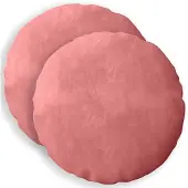 vidaXL Kussensloop 2 st HEERLEN Roze Diam. 50 cm fluweel