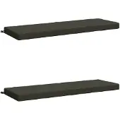 vidaXL Bank Kussens SOEST 2 st 100% Polyester Antraciet