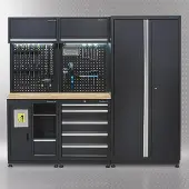 Datona Werkplaatsinrichting PREMIUM met eiken werkblad 225 cm breed