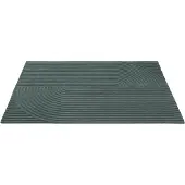 Muuto Relevo Rug Quattro vloerkleed van wol Donkergroen, 170x240 cm