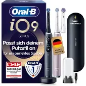 Oral-B iO Series 9, Elektrische tandenborstel (zwart/roze, Black Onyx/Rose Quartz met 2 handstukken)