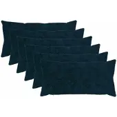 vidaXL Kussensloop 6 st HEERLEN Marineblauw 40 x 80 cm