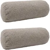 vidaXL Kussensloop 2 st HEERLEN Lichtgrijs Ø 15 x 40 cm Bouclé