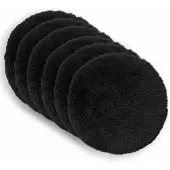 vidaXL Kussensloop 6 st HEERLEN Zwart Ø 60 cm PV Fleece