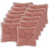 vidaXL Kussensloop 12 st HEERLEN Roze 50 x 50 cm PV Fleece