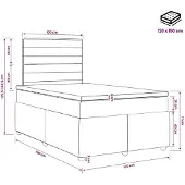 vidaXL Boxspringbed met matras Crèmekleurig 120 x 190 cm Stof