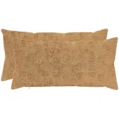 vidaXL Kussensloop 2 st HEERLEN Taupe 40 x 70 cm Nep Konijnenbont