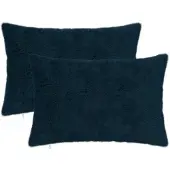 vidaXL Kussensloop 2 st HEERLEN Marineblauw 40 x 60 cm