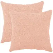 vidaXL Kussensloop 2 st HEERLEN Roze 35 x 35 cm Bouclé
