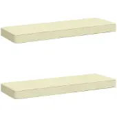 vidaXL 2-delige Bankkussens VUGHT 2 st 100% Polyester Crèmekleurig