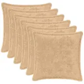 vidaXL Kussensloop 6 st HOUTEN Crèmekleurig 45 x 45 cm