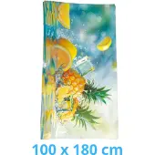 Mariall Kleurrijke strandlaken 100x180 cm ananas citroen en ijsblokjes microvezel