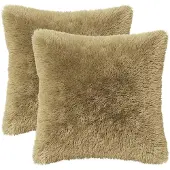 vidaXL Kussensloop 2 pcs HEERLEN Lichtgroen 30 x 30 cm PV Fleece