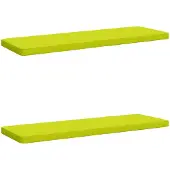 vidaXL 2-delige Bankkussens VUGHT 2 st 100% Polyester Heldere Groen.