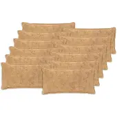 vidaXL Kussensloop 12 st HOUTEN Taupe 40 x 80 cm Nep Konijnenbont