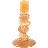 Light & Living - Kandelaar ESTINA - Oranje - 11.5x11.5x23 cm