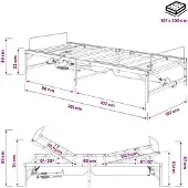 vidaXL Elektrisch Verstelbaar Bed Frame Zwart 107 x 200 cm Staal