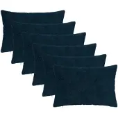 vidaXL Kussensloop 6 st HEERLEN Marineblauw 30 x 50 cm
