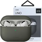 Uniq Uniek etui Lino AirPods Pro Silicone grijs (Hoofdtelefoon hoes), Hoofdtelefoon Tassen + Beschermende Covers, Grijs