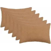 vidaXL Kussensloop 6 st HEERLEN Beige 30 x 50 cm Bouclé
