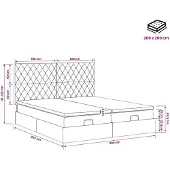 vidaXL Ottoman bed met matras met hoofdeinde 2 st Donkergroen Fluweel