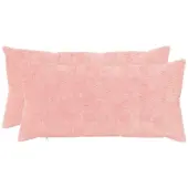 vidaXL Kussensloop 2 st HEERLEN Roze 40 x 80 cm Nep Konijnenbont