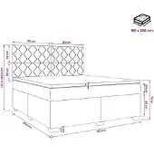 vidaXL Boxspringbed met matras en hoofdeinde, roze, 160 x 200 cm, fluweel