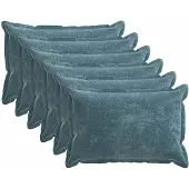 vidaXL Kussensloop 6 st HOUTEN Blauw 50 x 70 cm Chenille Stof