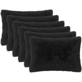 vidaXL Kussensloop 6 st HEERLEN Zwart 30 x 50 cm PV Fleece