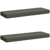 vidaXL 2-delige Bankkussens VUGHT 2 st 100% Polyester Grijs