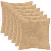 vidaXL Kussensloop 6 st HEERLEN Crèmekleurig 35 x 35 cm