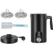 OEM Melkopschuimer, 5-in-1 functionaliteit, roestvrijstalen design, zwart