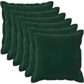 vidaXL Kussensloop 6 st HOUTEN Donkergroen 45 x 45 cm Fluweel