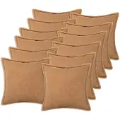 vidaXL Kussensloop 12 st HOUTEN Beige 50 x 50 cm Bouclé