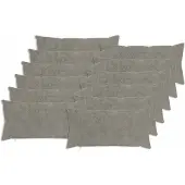 vidaXL Kussensloop 12 st HEERLEN Lichtgrijs 40 x 80 cm