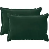 vidaXL Kussensloop 2 st HOUTEN Donkergroen 40 x 60 cm Fluweel