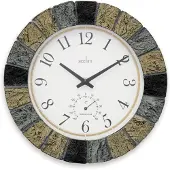 Dripio Analoge wandklok met temperatuurweergave, rond, 26,1 cm
