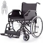 Mobiclinic Catedral - Rolstoel voor volwassenen - Opvouwbare rolstoel - Transport rolstoel - Lichtgewicht - Inklapbaar - voor volwassenen en mindervaliden - Orthopedisch - Kleur Zwart