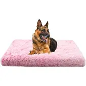 Sonstiges Pluizig hondenbed met traagschuim, 100x60 cm, roze