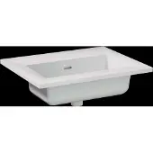 Storke Bilia enkele wastafel glanzend wit composiet 45 x 35 cm