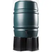 Merkloos Regenwatervat van 168 Liter met Afvoer en Stand