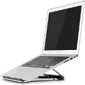 Alba MHLAPTOP laptopstandaard Aluminium, Zwart 39,6 cm (15.6")