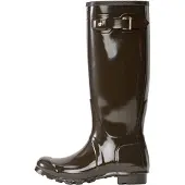 Hunter Dames Originele Tall Gloss Wellington regenlaarzen bruin (35/36), Plat, Geen, Casual, PVC WFT1000RGL