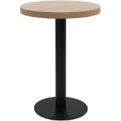 Merkloos Eettafel 60 cm met MDF Houtlook en Verstelbaar Frame