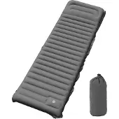 OEM Zelfopblazende ultralichte campingluchtbed, 10 cm dik, donkergrijs, met pomp