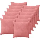 vidaXL Kussensloop 12 st HEERLEN Roze 50 x 50 cm fluweel
