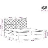 vidaXL Opbergbed met hoofdeinde Donkergroen 200 x 200 cm Fluweel