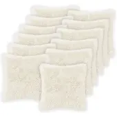 vidaXL Kussen 12 st HEERLEN Wit 40 x 40 cm PV Fleece