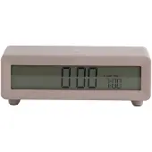 Karlsson Berlin LCD Wekker | 8x4.5x7cm | Warm grijs
